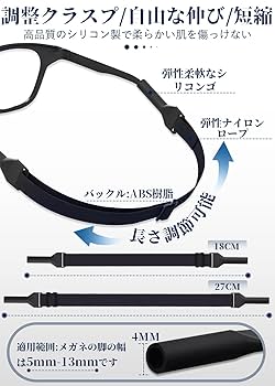 NOsWEA strap_megane メガネストラップ Amazon.co.jp: [ZXZone] メガネバンド メガネずれ落ち防止